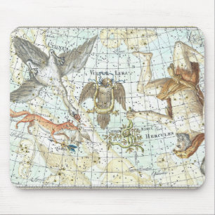 Alte Sternkarte Sternbild Herkules Mousepad