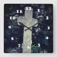 Alte Stone Cross Foto Wall Uhr