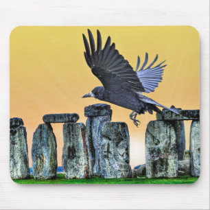 Alte Stonehenge & Rook Corvid-lover Geschenk Mousepad