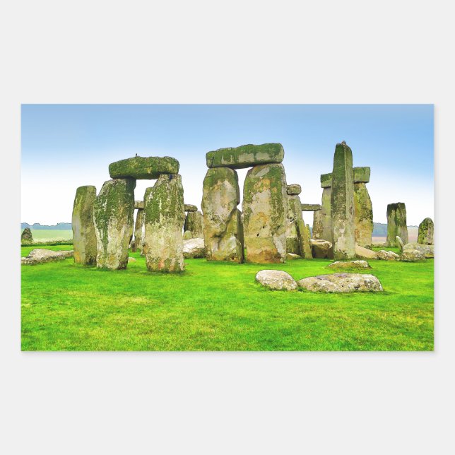 Alte Stonehenge Stehend Stones im Sommer Kunst Rechteckiger Aufkleber (Vorderseite)
