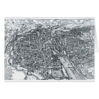 Alte Straßenkarte von Paris, Frankreich