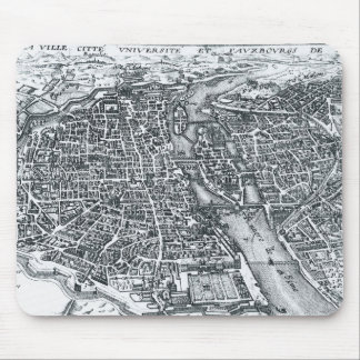 Alte Straßenkarte von Paris, Frankreich Mousepad