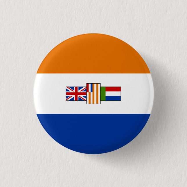 Alte südafrikanische Flagge - Oranje-blanje-blou Button (Vorderseite)