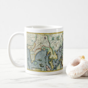 Alte Südostasienkarte von Mercator / Hondius Kaffeetasse