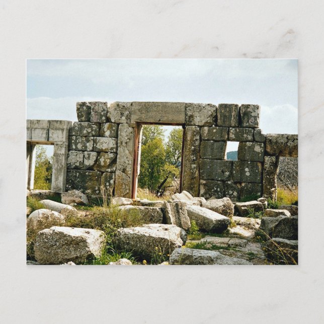 Alte Synagoge (von innen), Meron, Israel Postkarte (Vorderseite)