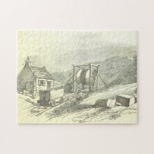 Alte Szene eines Steinbruchs Puzzle