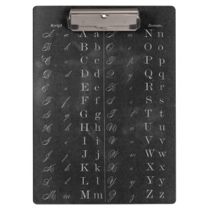 Alte Tafel-Alphabet-Klemmbrett Klemmbrett