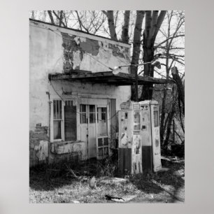 Alte Tankstelle Poster