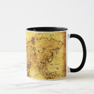 Alte Tasse der Weltkarte