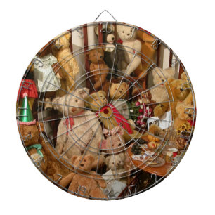 Alte Teddybären-Sammlung Dartscheibe
