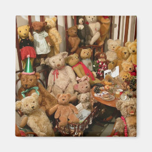 Alte Teddybären-Sammlung Magnet