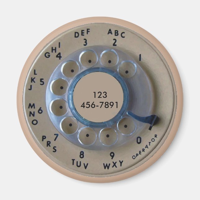 Alte Telefonanwahl, Nummer hinzufügen Magnet (Vorne)