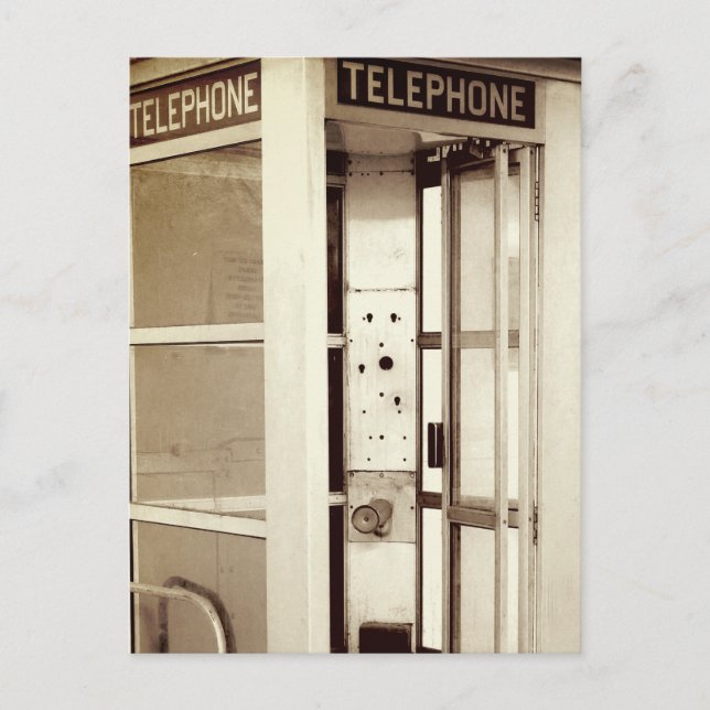 Alte Telefonkabinen Fotografie Postkarte (Vorderseite)