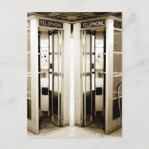 Alte Telefonzellen-Fotografie  Postkarte