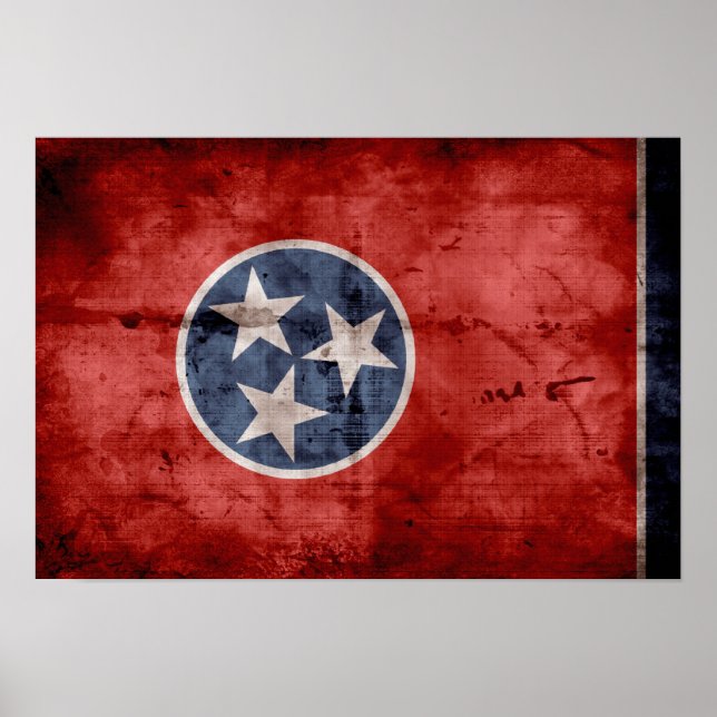 alte Tennessee-Flagge; Poster (Vorne)