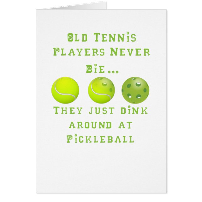 Alte Tennis-Spieler die nie. Sie gerade Pickleball (Vorne)