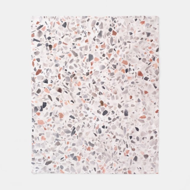 Alte Terrazzo Textur, hemmen Muster. Fleecedecke (Vorderseite)