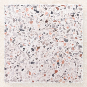 Alte Terrazzo Textur, hemmen Muster. Glasuntersetzer