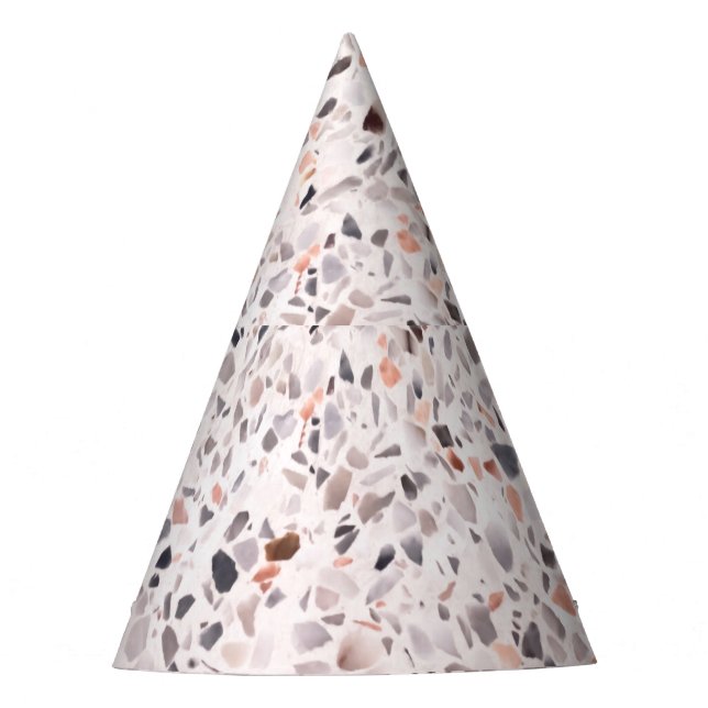 Alte Terrazzo Textur, hemmen Muster. Partyhütchen (Vorderseite)
