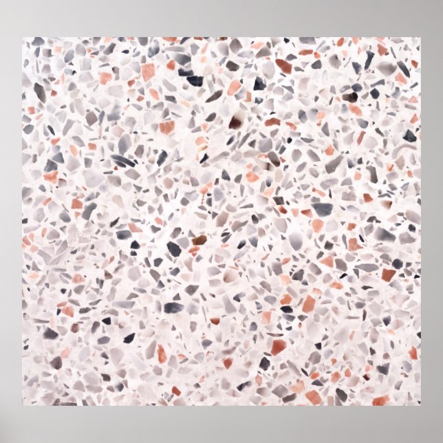 Alte Terrazzo Textur, hemmen Muster. Poster (Vorne)