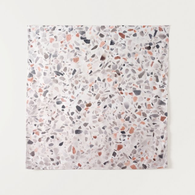 Alte Terrazzo Textur, hemmen Muster. Wandteppich (Vorderseite)