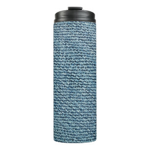 Alte Textur aus denim Stoff. abstrakt, anc Thermosbecher