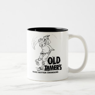 Alte Timer-Golf-Tasse Zweifarbige Tasse