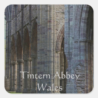 Alte Tintern Abbey I Zisterzienserkloster Wales Quadratischer Aufkleber