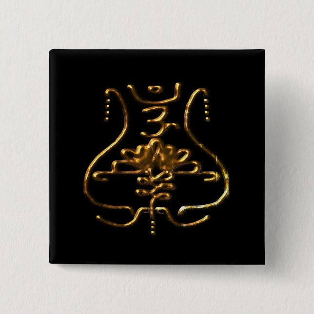 alte traditionelle buddhistische Symbolik Button (Vorderseite)