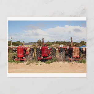 Alte Traktoren für die Landwirtschaft Australien Postkarte