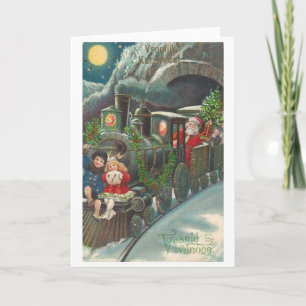 Alte tschechische Weihnachtsgrußkarte Feiertagskarte
