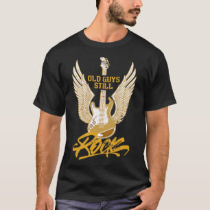 Alte Typ Rock Bassist Retro Bass Gitarre T-Shirt