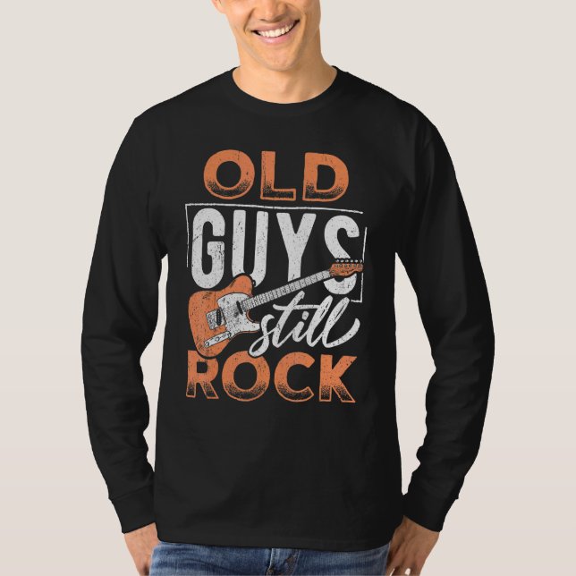 Alte Typ Rock Electric Guitar Music T-Shirt (Vorderseite)