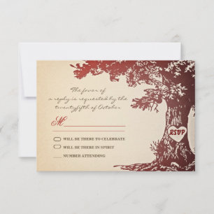 Alte uAwg für Hochzeitsfeiern RSVP Karte