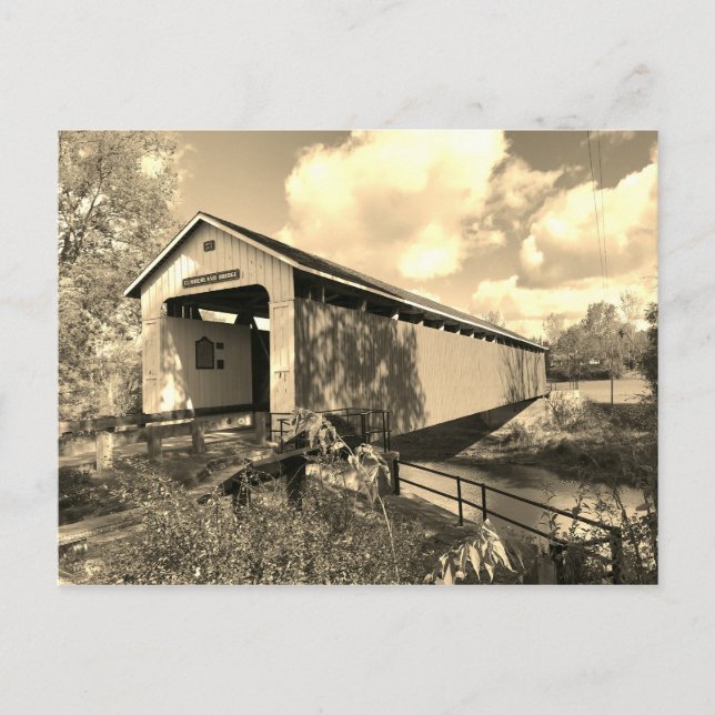 Alte Überdachte Brücke Postkarte (Vorderseite)