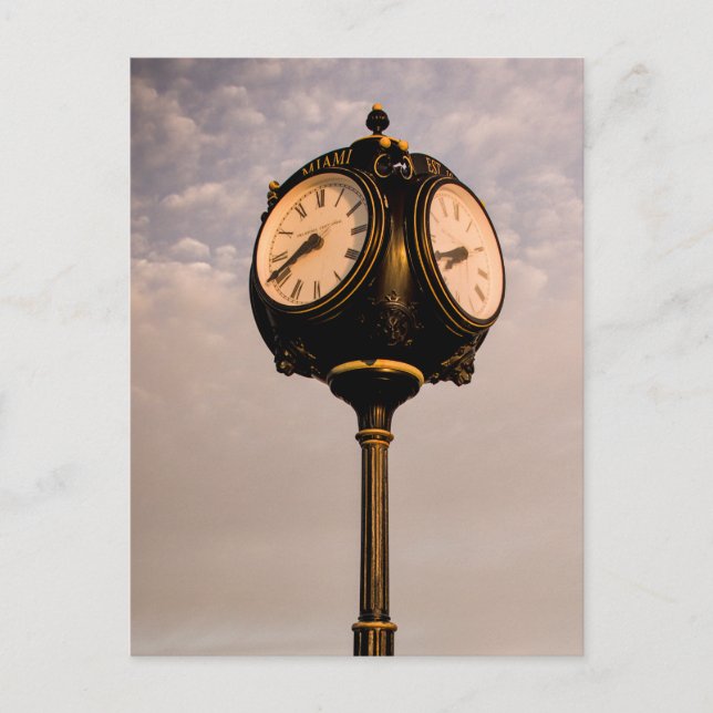 Alte Uhr Postkarte (Vorderseite)