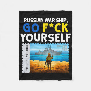 Alte ukrainische Briefmarke Flagge Stolz 2  Fleecedecke