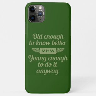 Alte und junge, benutzerdefinierte Monogramm-Telef Case-Mate iPhone Hülle