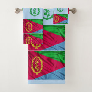 Alte und neue Flagge Eritreas Badhandtuch Set