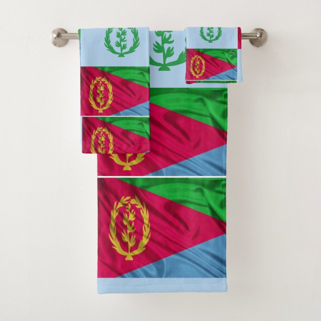 Alte und neue Flagge Eritreas Badhandtuch Set (Insitu)