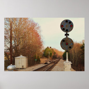 Alte und ursprüngliche N&W Eisenbahn signalisiert Poster