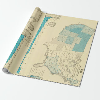 Alte US-Goldbergbaukarte (1883) Geschenkpapier