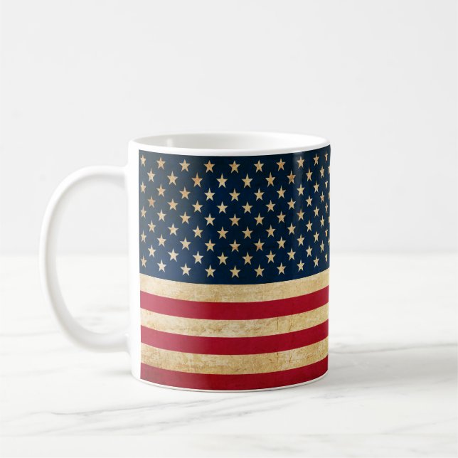 Alte USA-Flagge Kaffeetasse (Links)