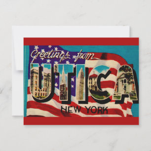 Alte Utica New York Grußpostkarte Postkarte