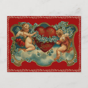 Alte Valentinstag-Postkarte Feiertagspostkarte