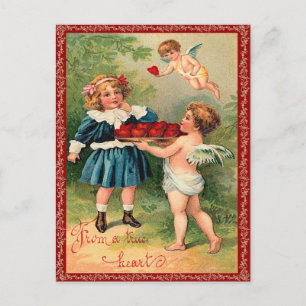 Alte Valentinstag-Postkarte Feiertagspostkarte