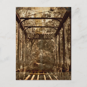 Alte verlassene Brücke Postkarte