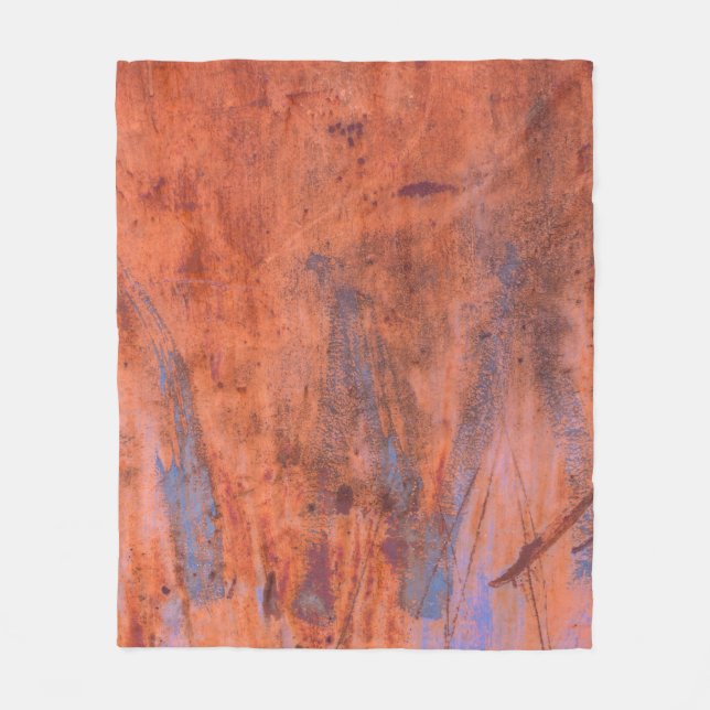 Alte verwitterte rostige Textur abstrakt, altert,  Fleecedecke (Vorderseite)