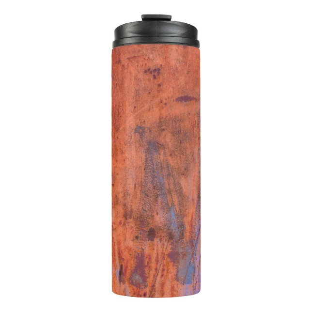 Alte verwitterte rostige Textur abstrakt, altert,  Thermosbecher (Vorderseite)