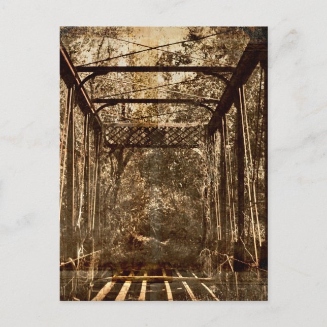 Alte verzweigte Brücke Postkarte (Vorderseite)